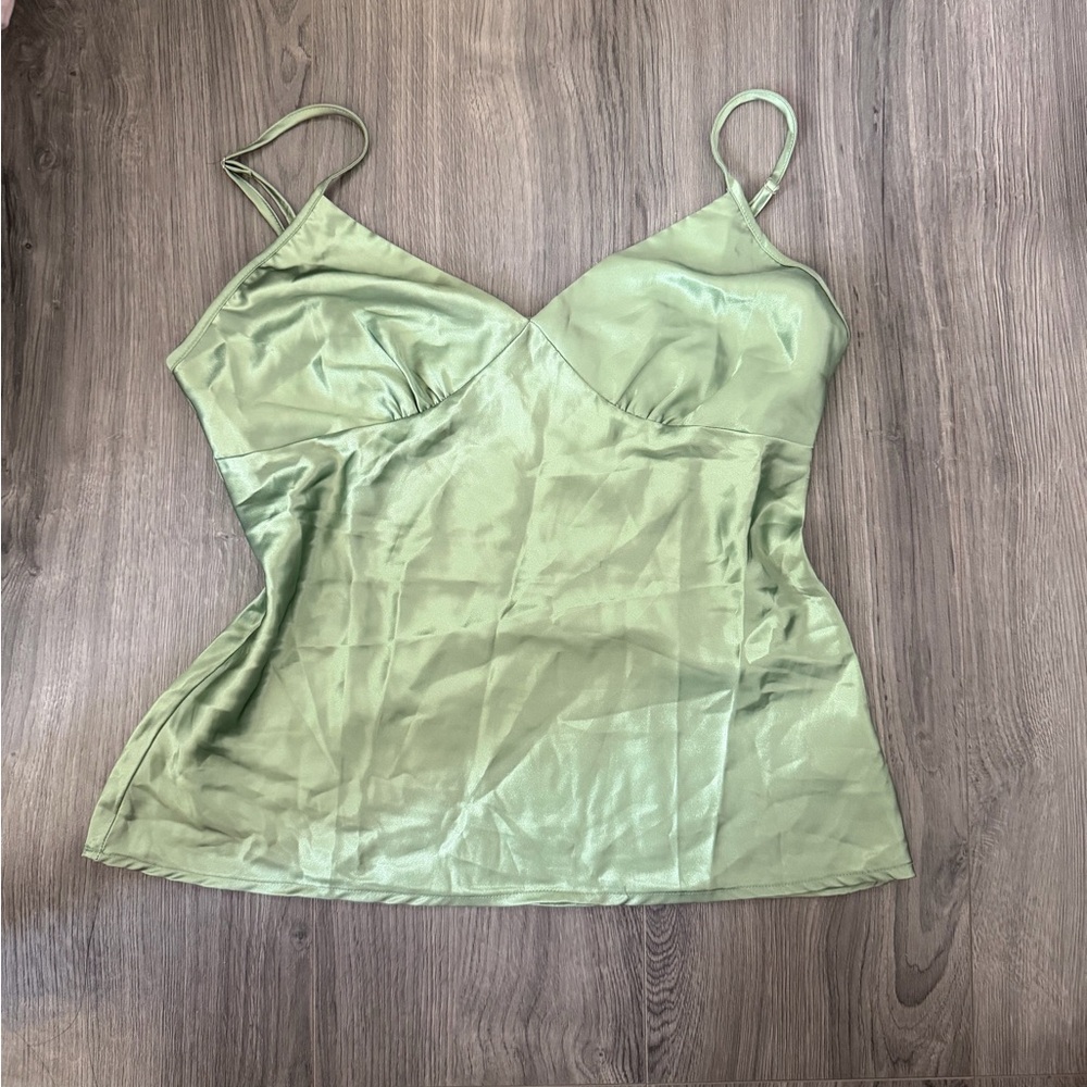Silky Light Green Cami Top - Women Tops